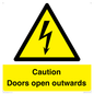WA5670: Caution Doors open outwards