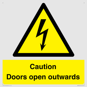WA5670: Caution Doors open outwards