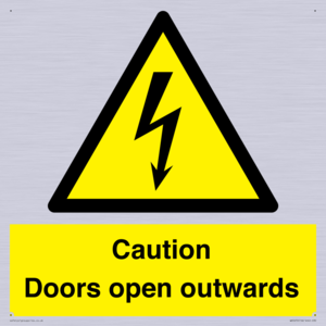 WA5670: Caution Doors open outwards