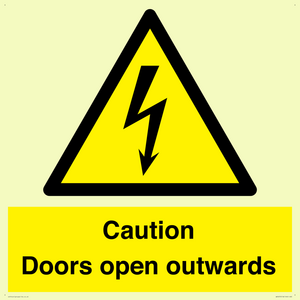 WA5670: Caution Doors open outwards