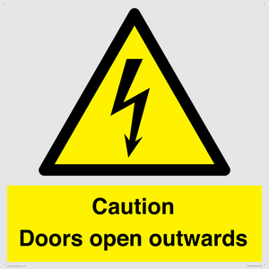 WA5670: Caution Doors open outwards