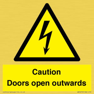 WA5670: Caution Doors open outwards