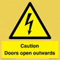 WA5670: Caution Doors open outwards