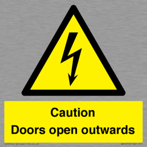 WA5670: Caution Doors open outwards