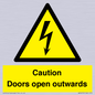 WA5670: Caution Doors open outwards
