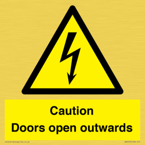 WA5670: Caution Doors open outwards