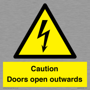 WA5670: Caution Doors open outwards