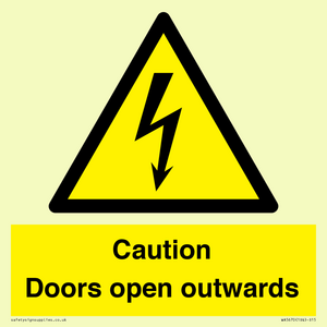 WA5670: Caution Doors open outwards