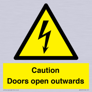 WA5670: Caution Doors open outwards
