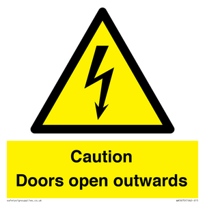 WA5670: Caution Doors open outwards