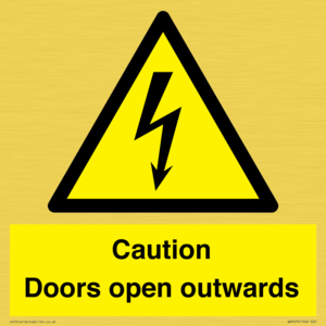 WA5670: Caution Doors open outwards