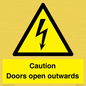 WA5670: Caution Doors open outwards