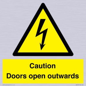 WA5670: Caution Doors open outwards