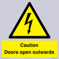 WA5670: Caution Doors open outwards