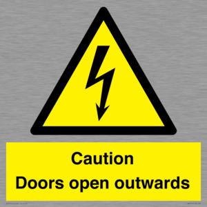 WA5670: Caution Doors open outwards