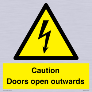 WA5670: Caution Doors open outwards
