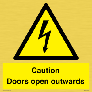WA5670: Caution Doors open outwards