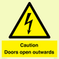 WA5670: Caution Doors open outwards