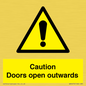 WA5670: Caution Doors open outwards