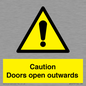 WA5670: Caution Doors open outwards