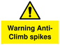 WA5784: Warning Anti-Climb spikes