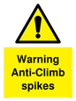 WA5784: Warning Anti-Climb spikes