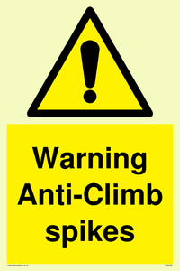WA5784: Warning Anti-Climb spikes