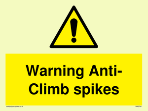 WA5784: Warning Anti-Climb spikes