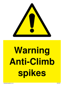 WA5784: Warning Anti-Climb spikes