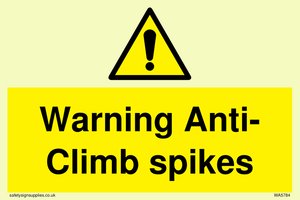 WA5784: Warning Anti-Climb spikes