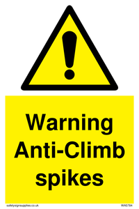 WA5784: Warning Anti-Climb spikes