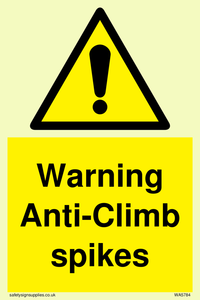 WA5784: Warning Anti-Climb spikes