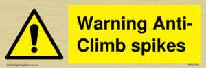 WA5784: Warning Anti-Climb spikes
