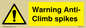 WA5784: Warning Anti-Climb spikes