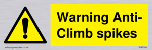 WA5784: Warning Anti-Climb spikes