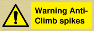 WA5784: Warning Anti-Climb spikes