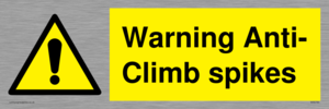 WA5784: Warning Anti-Climb spikes