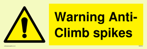 WA5784: Warning Anti-Climb spikes