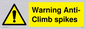 WA5784: Warning Anti-Climb spikes