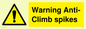 WA5784: Warning Anti-Climb spikes