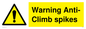 WA5784: Warning Anti-Climb spikes