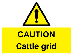 WA6301: CAUTION Cattle grid