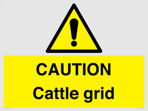 WA6301: CAUTION Cattle grid