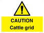 WA6301: CAUTION Cattle grid