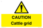 WA6301: CAUTION Cattle grid