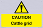 WA6301: CAUTION Cattle grid