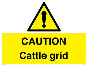 WA6301: CAUTION Cattle grid