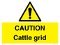 WA6301: CAUTION Cattle grid