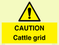 WA6301: CAUTION Cattle grid