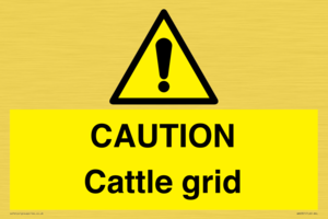 WA6301: CAUTION Cattle grid